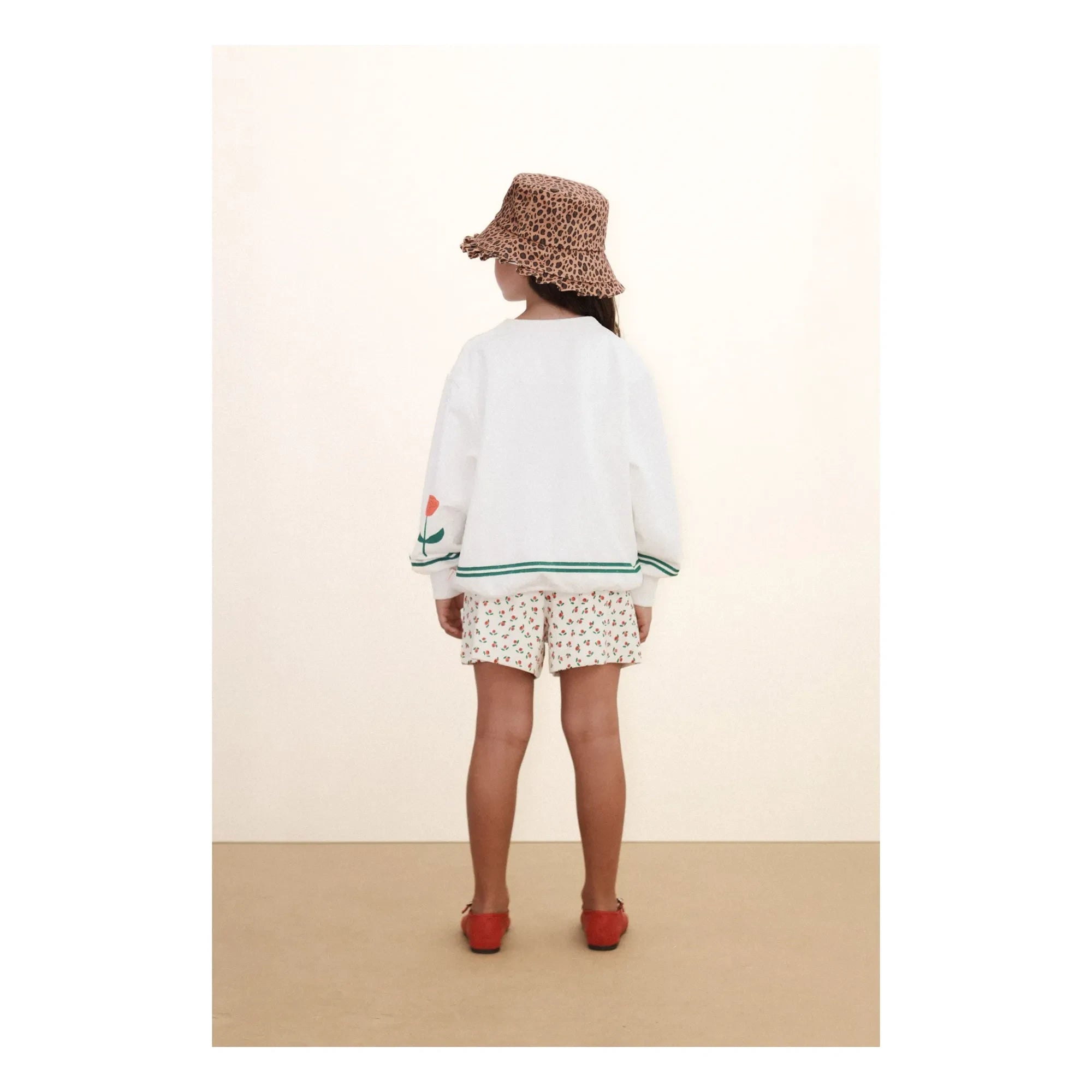 Tinycottons - Sudadera con flores de algodón orgánico | Blanco