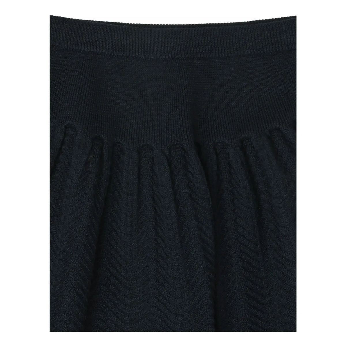 FUB - Falda fruncida de lana merino | Azul marino