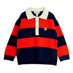 Mini Rodini - Clover organik pamuk polo tişört | Kırmızı