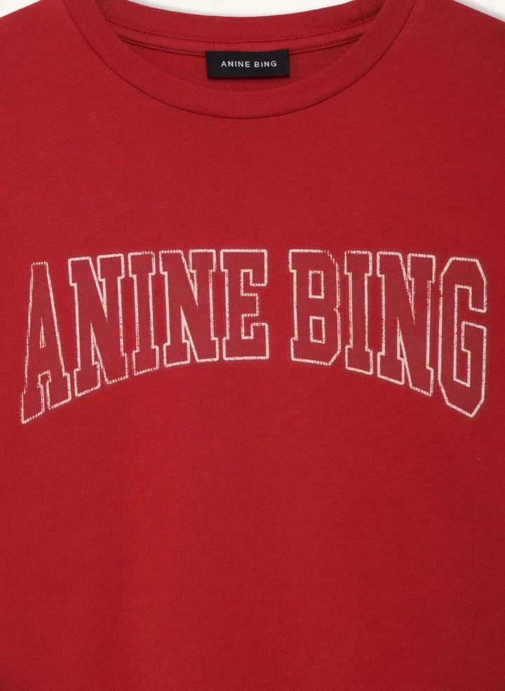 Anine Bing - Shelley Pamuk Tişört | Kırmızı