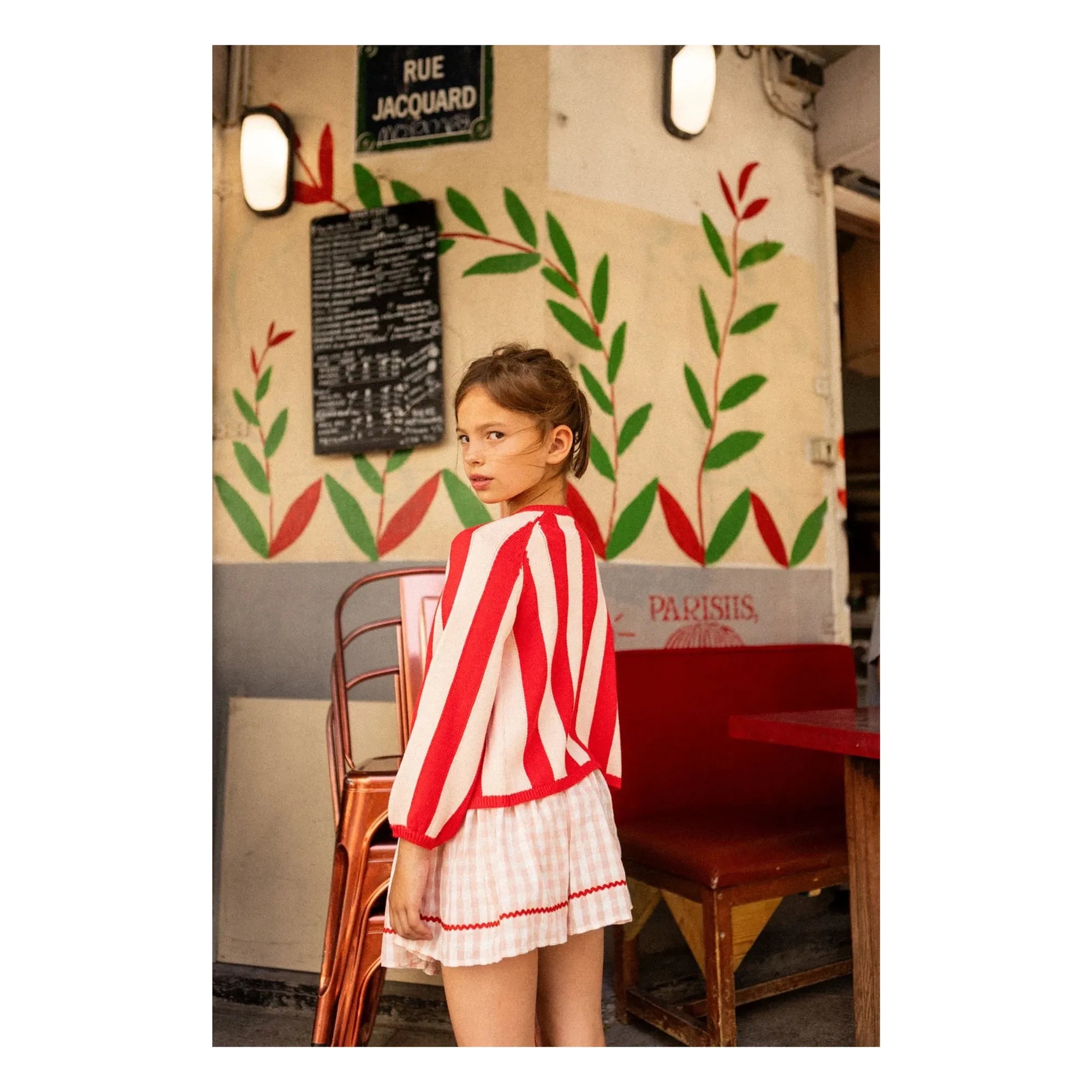 Louis Louise - Striped Gulsah Cardigan | Red
