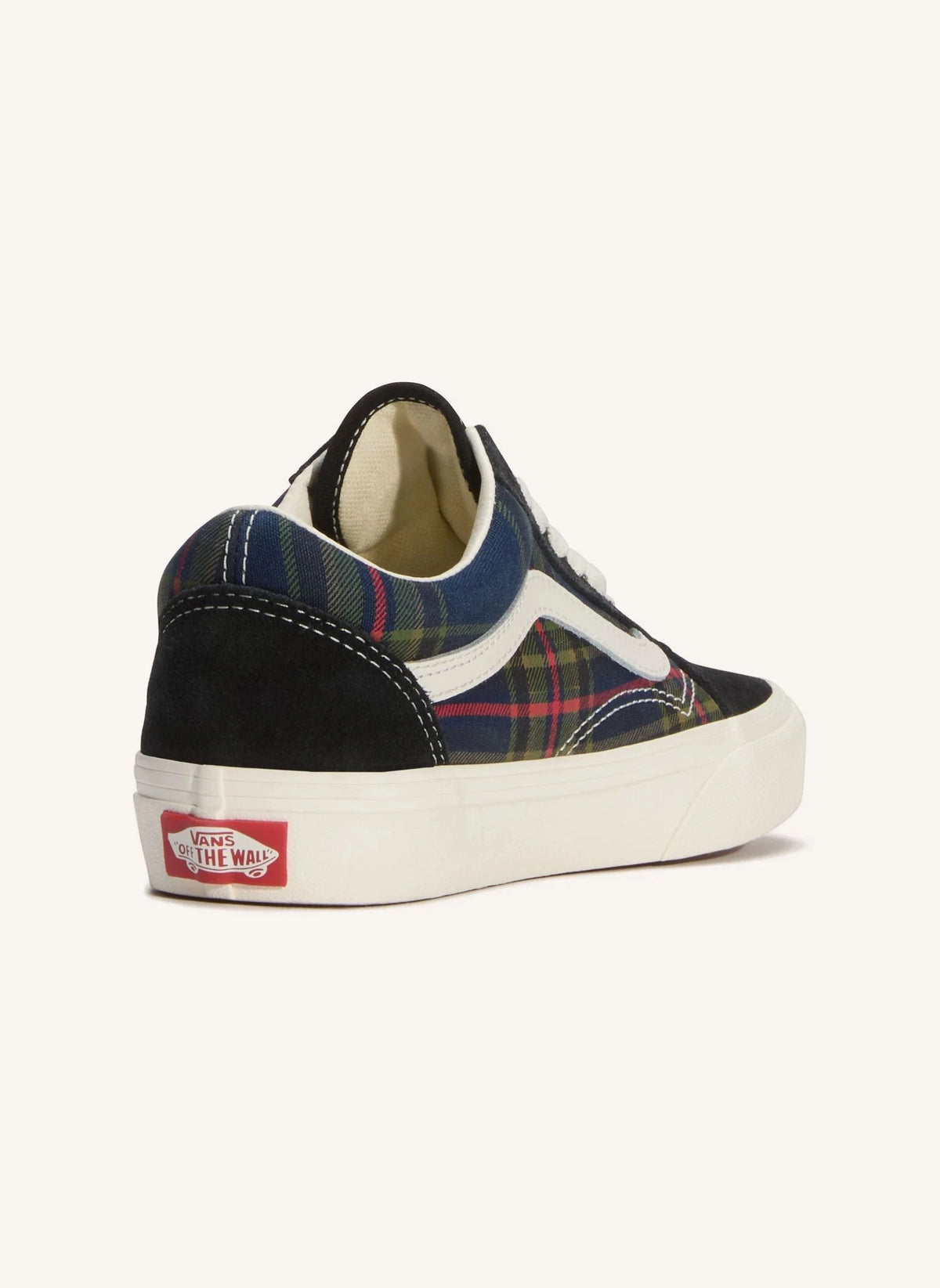 Vans - Old Skool حذاء رياضي برباط كاروهات | أسود