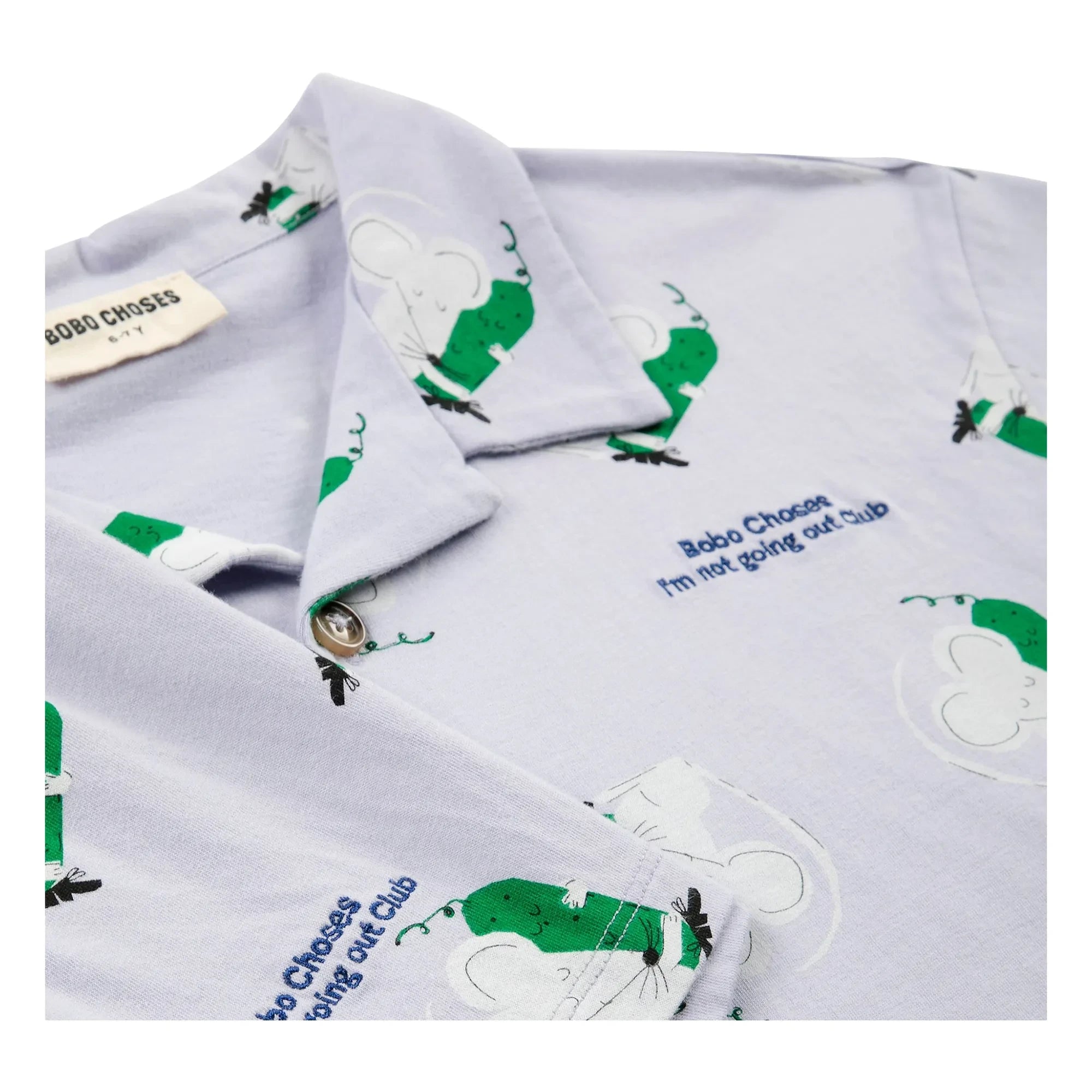 Bobo Choses - T-Shirt und Shorts-Set mit Mausmotiv aus Bio-Baumwolle | Lila