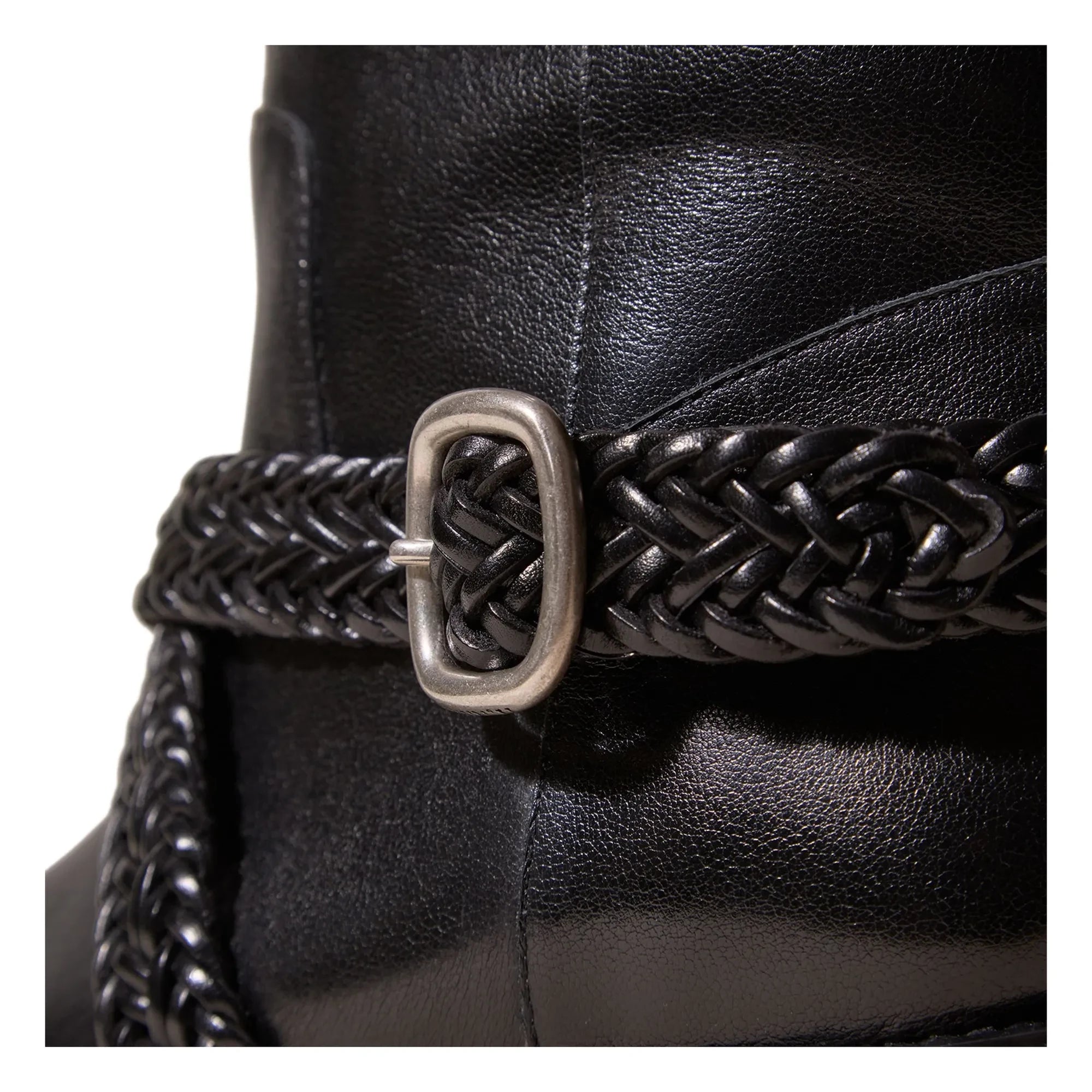 Hereu - Botín de piel con cordones | Negro