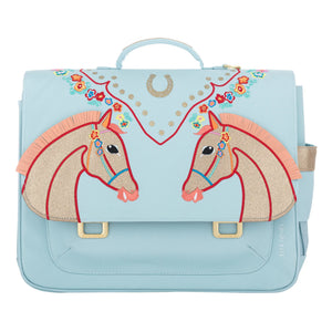 Jeune Premier - Cavalerie Floral Print Midi Handbag | Light Blue