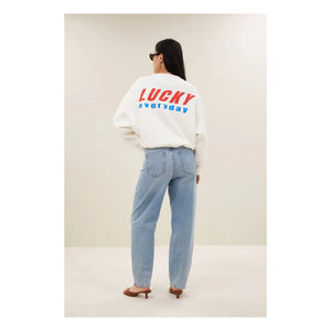 By Bar - Bibi Lucky Everyday Cotton Sweatshirt | Weiß