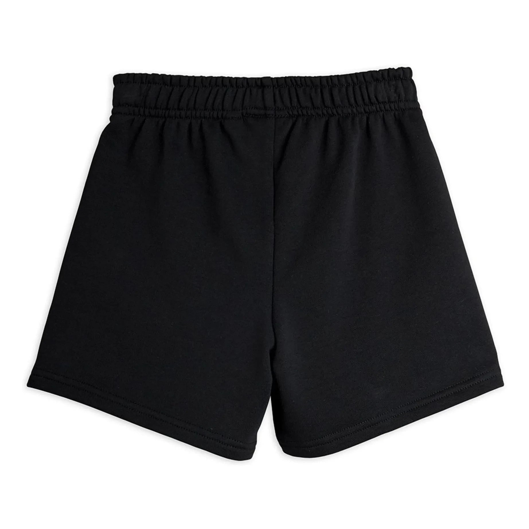 Mini Rodini - Pantalón corto de chándal de algodón orgánico con ribete en contraste | Negro