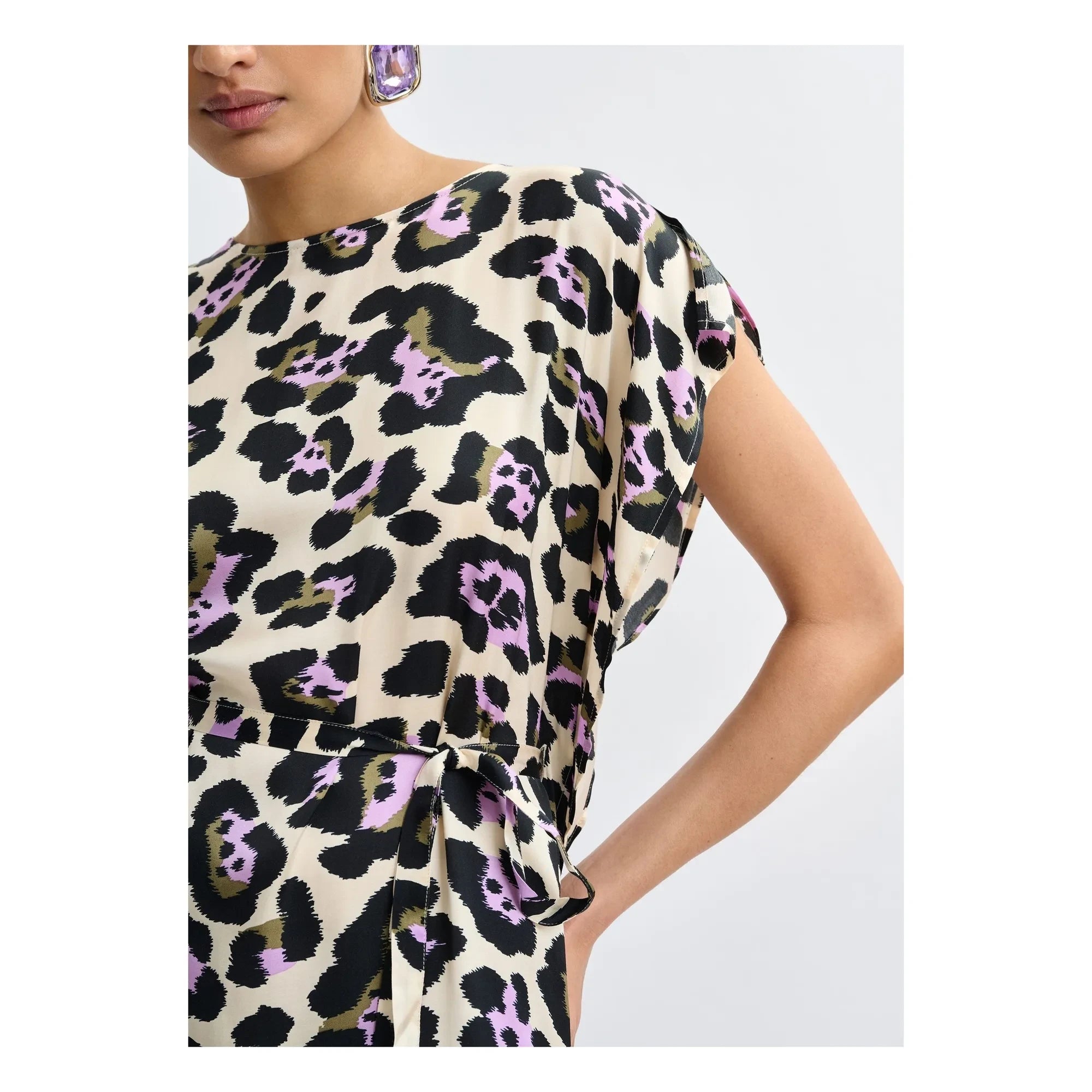Essentiel Antwerp - Jaliyah Asimetrik Elbise | Krem
