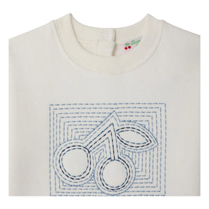 Bonpoint - Sweatshirt Gena Cerise Bio-Baumwolle Baby | Creme