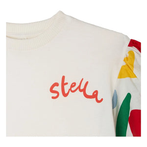 Stella McCartney Kids - Stella Fleuri Tişört | Ivory