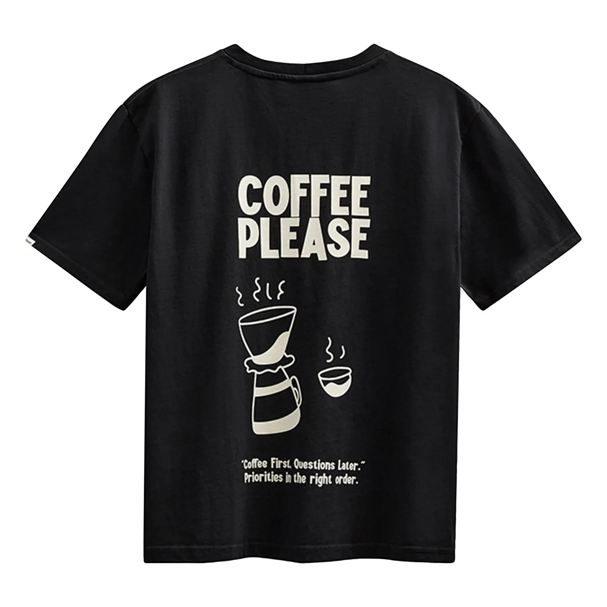Anerkjendt - Camiseta Akvillads Coffee Please | Negro
