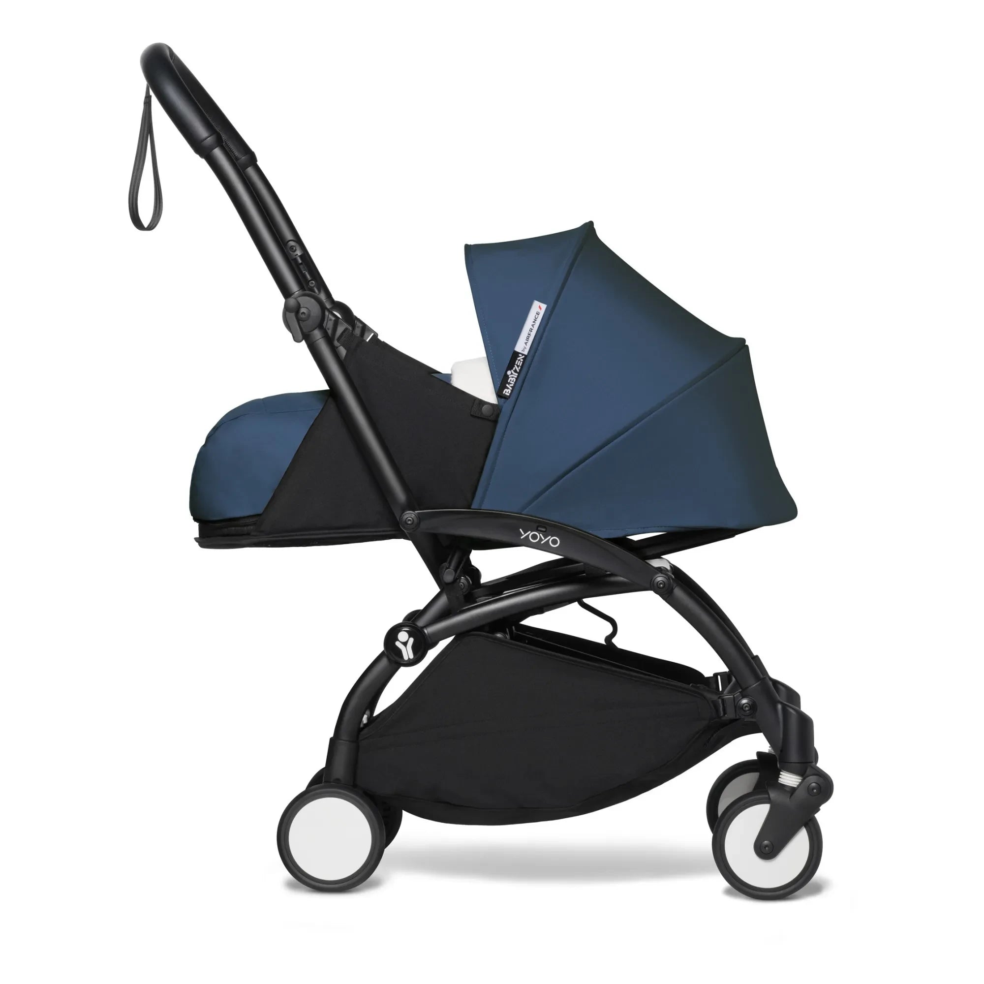 Babyzen - YOYO² 0+ Stroller, Black Frame | Air France Blue