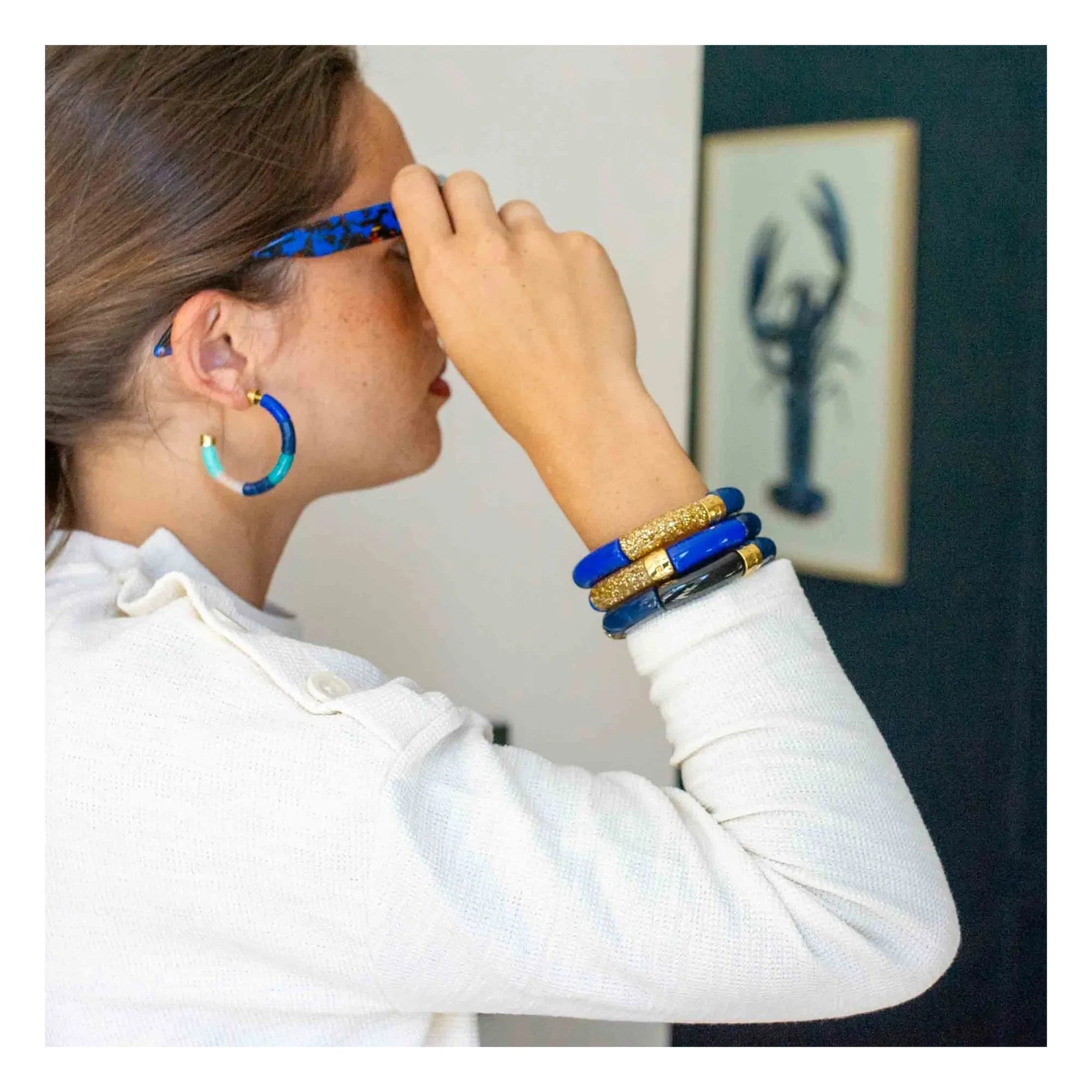 Parabaya - Personalisierte Bola-Ohrringe | Blau