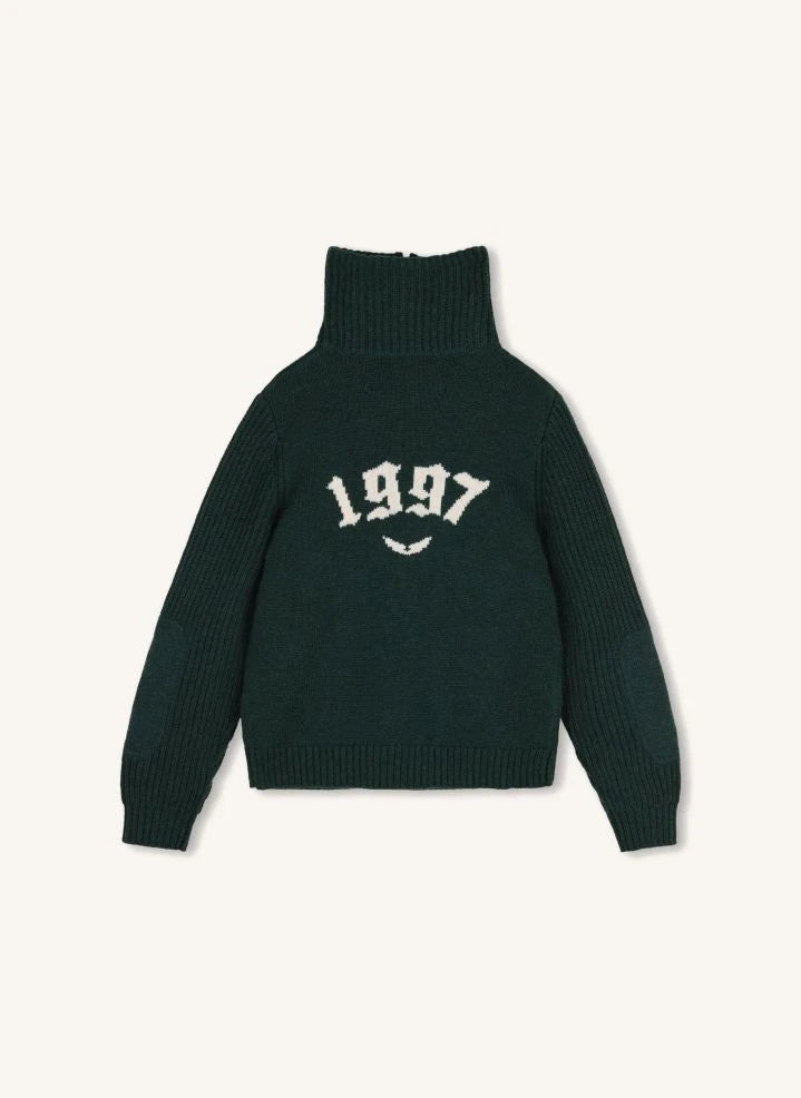 Zadig & Voltaire - 1997 Woll-Truckerkragen-Pullover | Grün