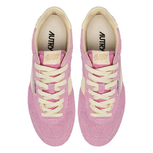 Autry - Windspin Low İki Renkli Süet ve Deri Sneakers | Pembe