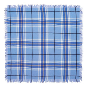 Bompard - Mini Bufanda de Cachemira de Cuadros Pequeños | Azul