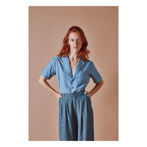 Emile et Ida - Linen and cotton pants | Navy blue