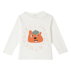 Stella McCartney Kids - Eichhörnchen T-Shirt | Elfenbein