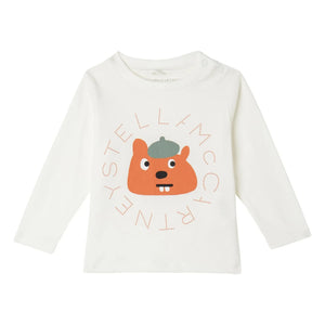 Stella McCartney Kids - Eichhörnchen T-Shirt | Elfenbein