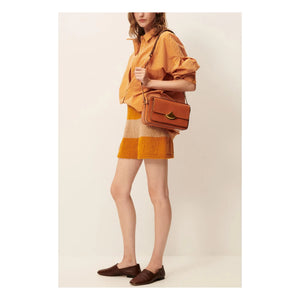 Sessùn - Fontella Gestreiftes Baumwollkleid | Orange