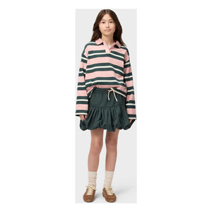 Molo - Polo a rayas Mille de algodón orgánico | Rosa empolvado