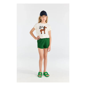The Animals Observatory - Rooster Horse Organic Cotton T-Shirt | White