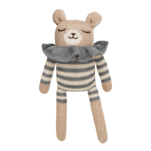 Main Sauvage - Teddy Plush Toy - Striped Romper | Blue