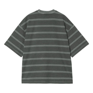 Carhartt WIP - Hanson Çizgili Tişört | Gri-yeşil