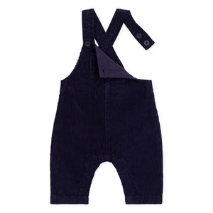 Petit Bateau - Peto de terciopelo liso de algodón orgánico | Azul noche