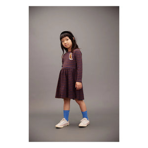 Mini Rodini - Organic Cotton Bird Dress | Brown