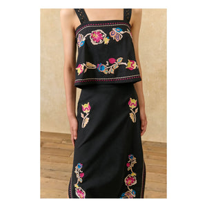 Louise Misha - Amarante Organic Cotton Skirt | Black