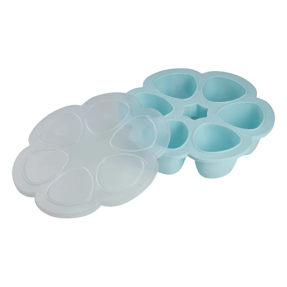 Béaba - Çok Bölmeli Silikon Tabak 6x150 ml | Turkuaz