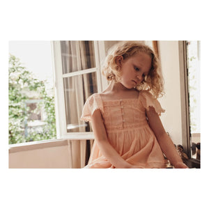 Emile et Ida - Broderie Anglaise Kleid | Aprikose