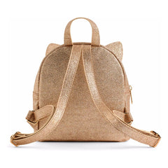 Mochila de Gato con Lentejuelas Rosa y Dorado - Molo