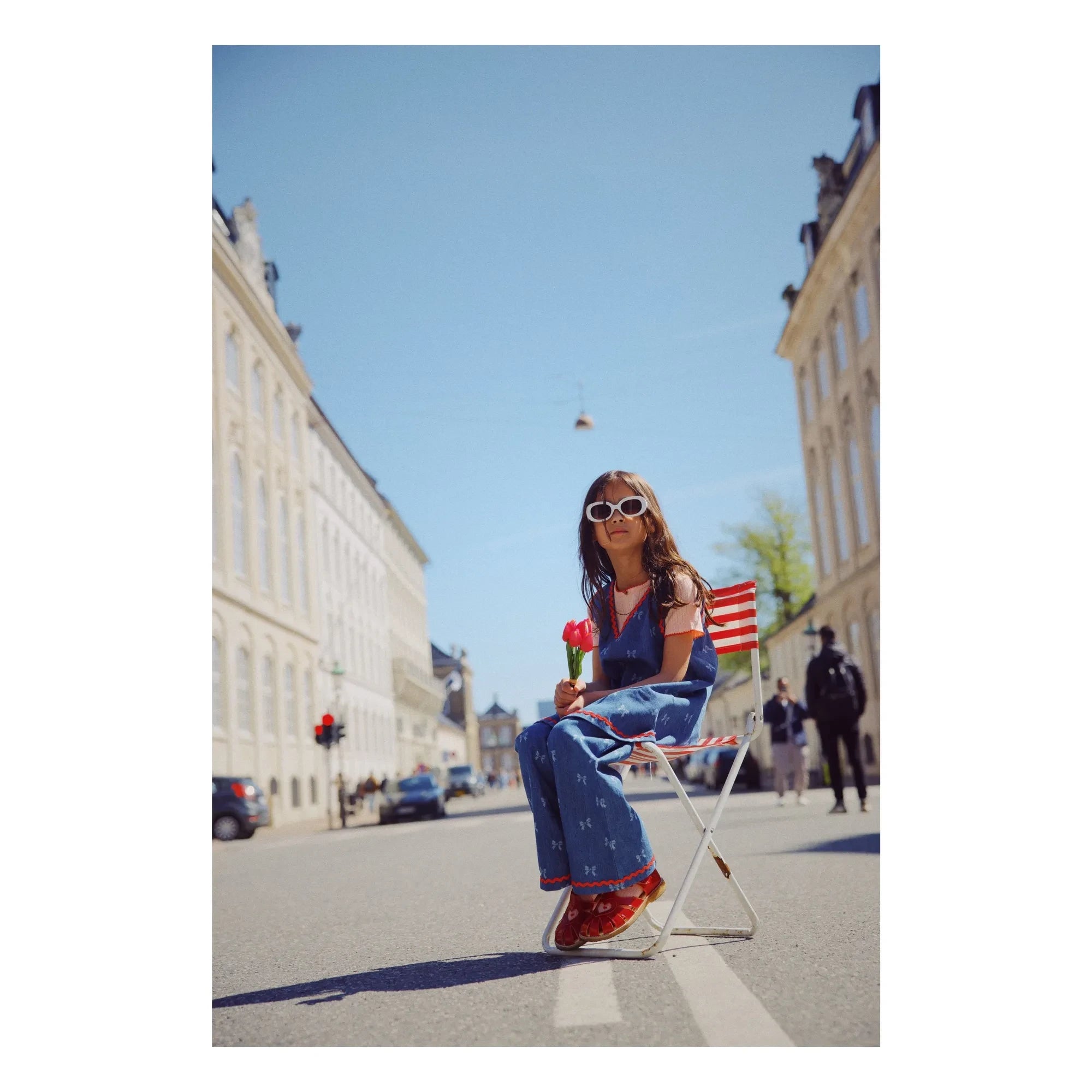 Flöss - Denim Eva Bağlamalı Elbise | Mavi