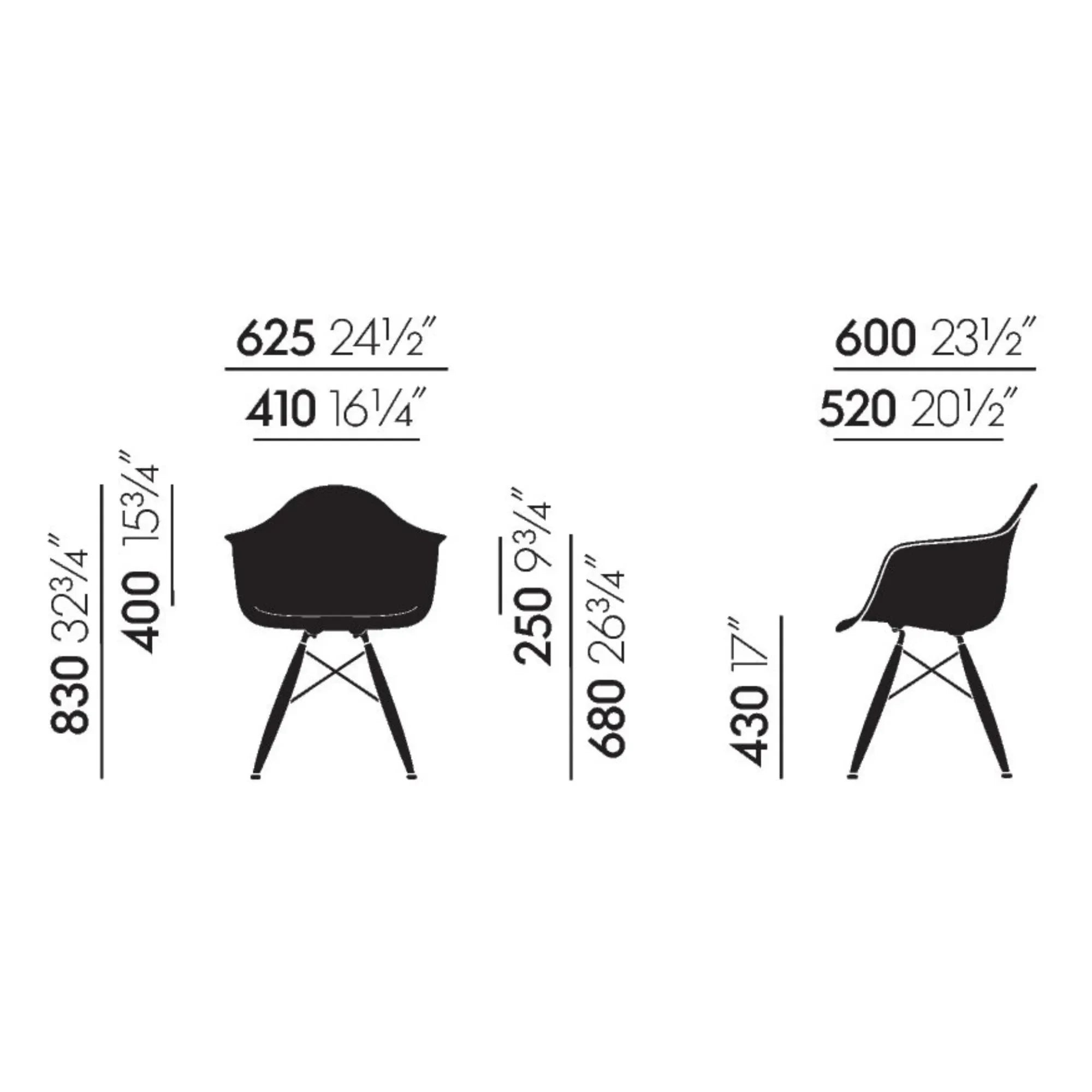 Vitra - DAW chair - Maple wood base - Charles & Ray Eames | Gray Galet
