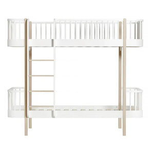 Oliver Furniture - Ön Merdivenli Meşe Renkli Ahşap Ranza 90x200cm