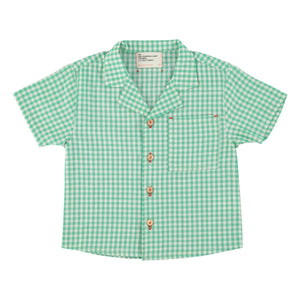 Piupiuchick - Organik Pamuklu Gingham Gömlek | Turkuaz