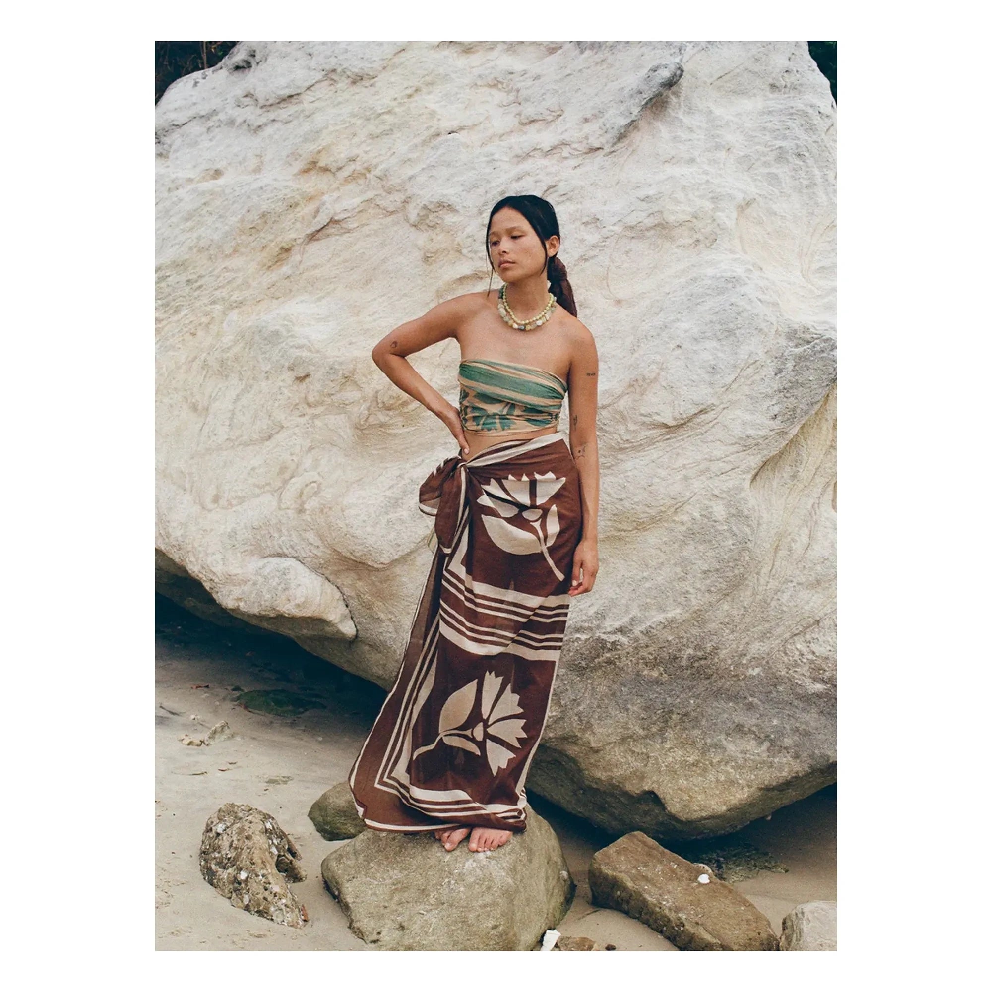 Soleil Soleil - Carnation Coconut pareo | Brown