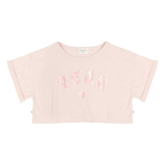 Jenest - Lizzy Yeah Crop Tişört Organik pamuk | Soluk Pembe