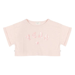 Jenest - Lizzy Yeah Crop Tişört Organik pamuk | Soluk Pembe