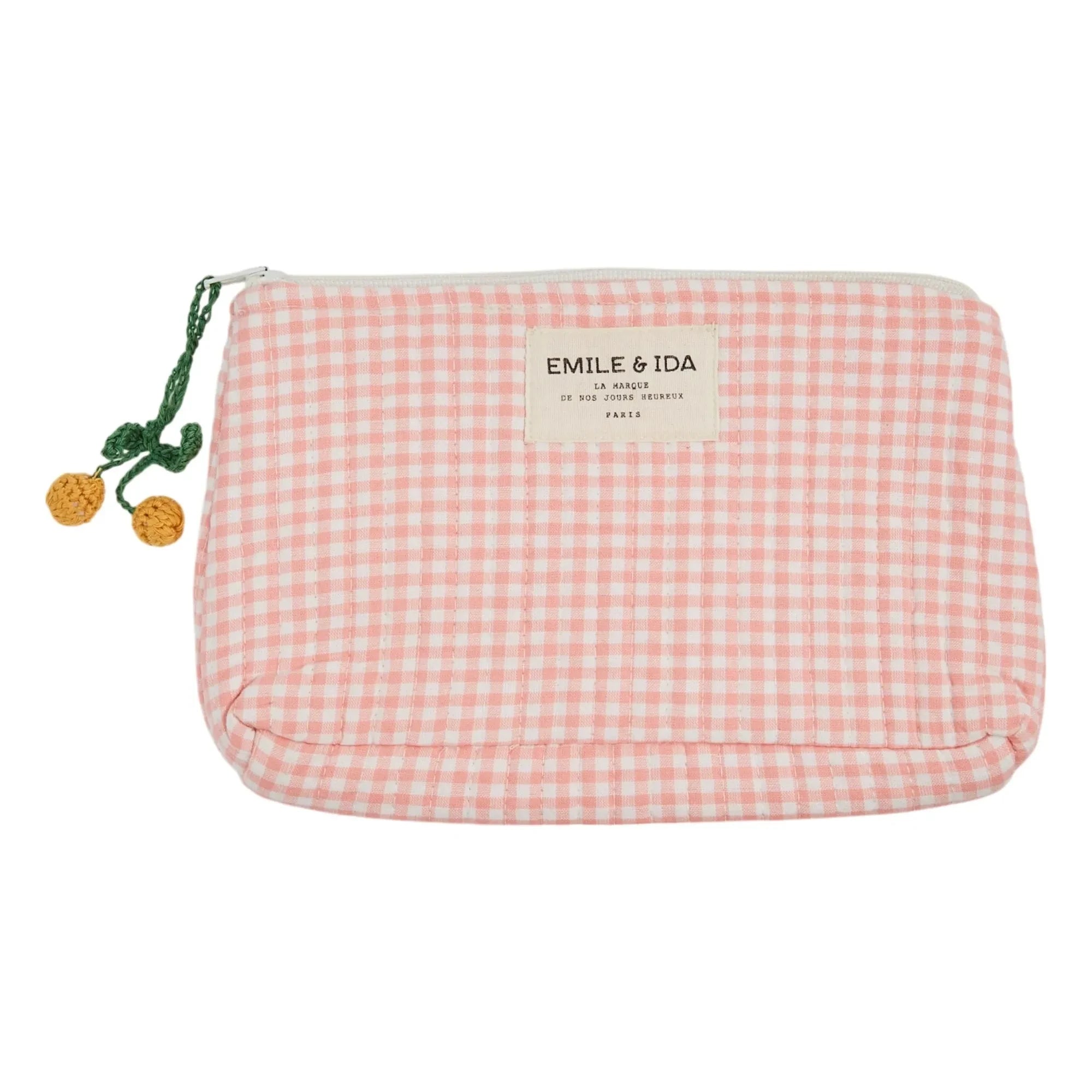 Emile et Ida - Vichy makyaj çantası | Pembe