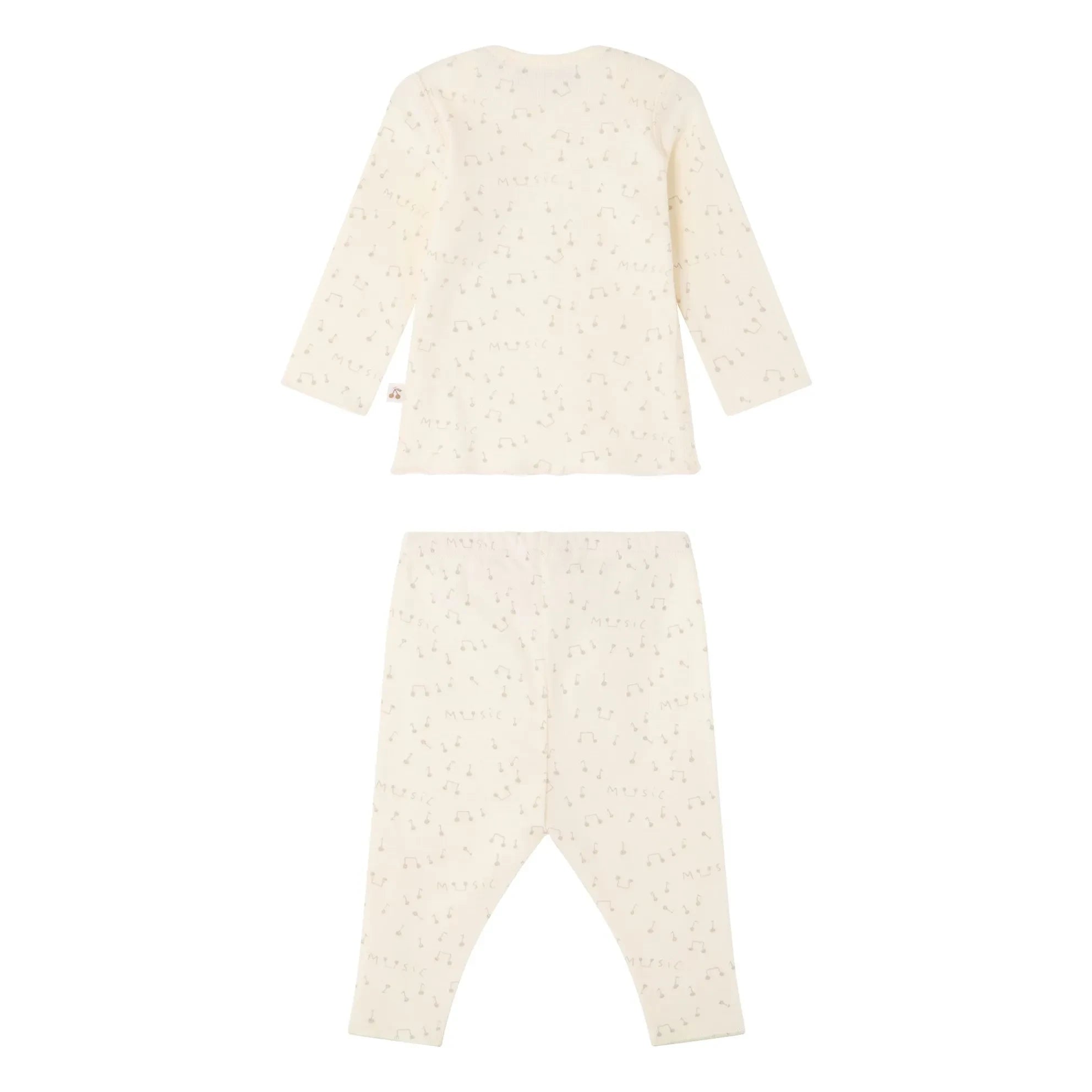 Bonpoint - Timi Music organic cotton set | Cream