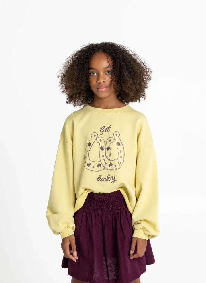 Hundred Pieces - Belmont Lucky Organik Pamuk Sweatshirt | Açık sarı