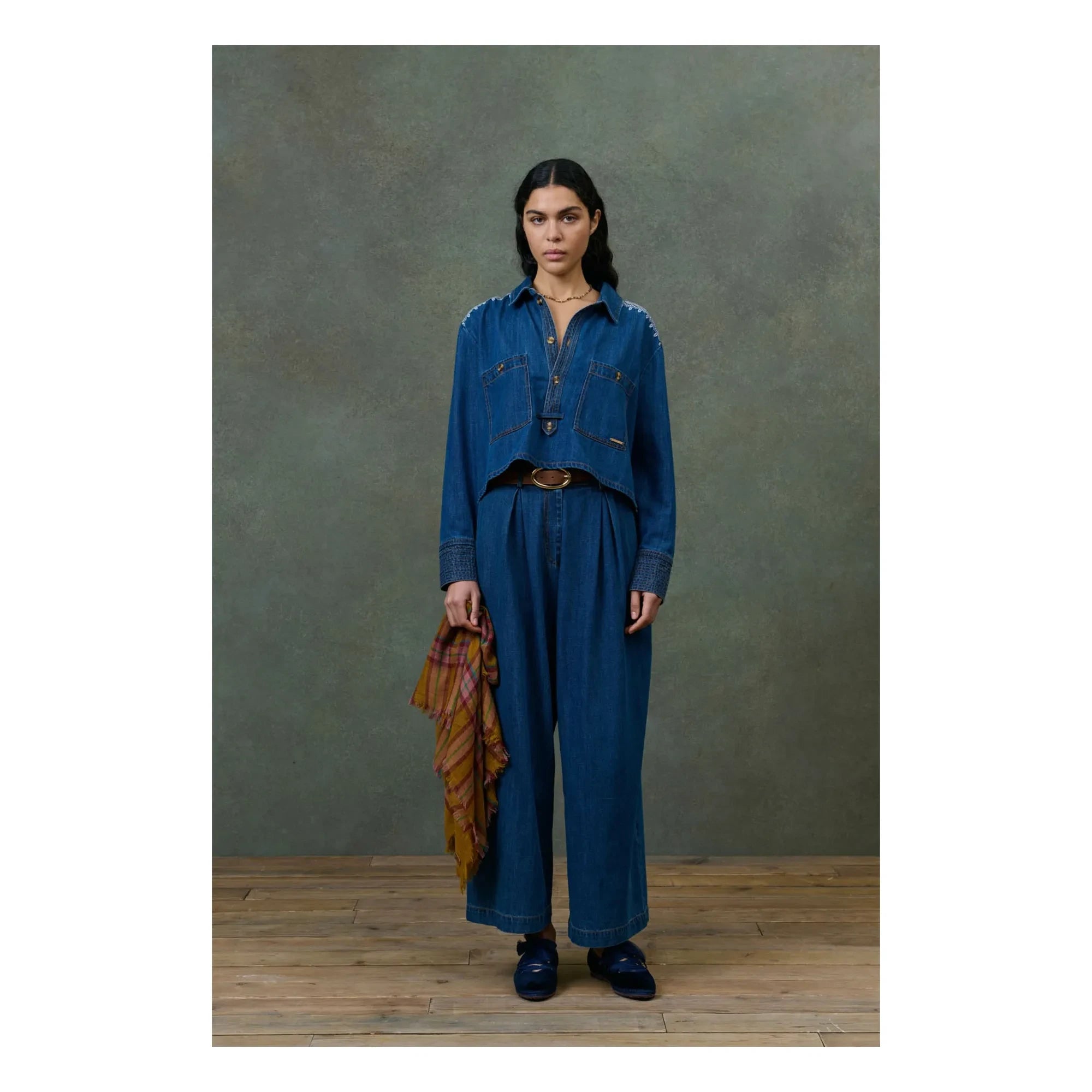 Louise Misha - Camisa vaquera Ylayana - Colección mujer | Azul