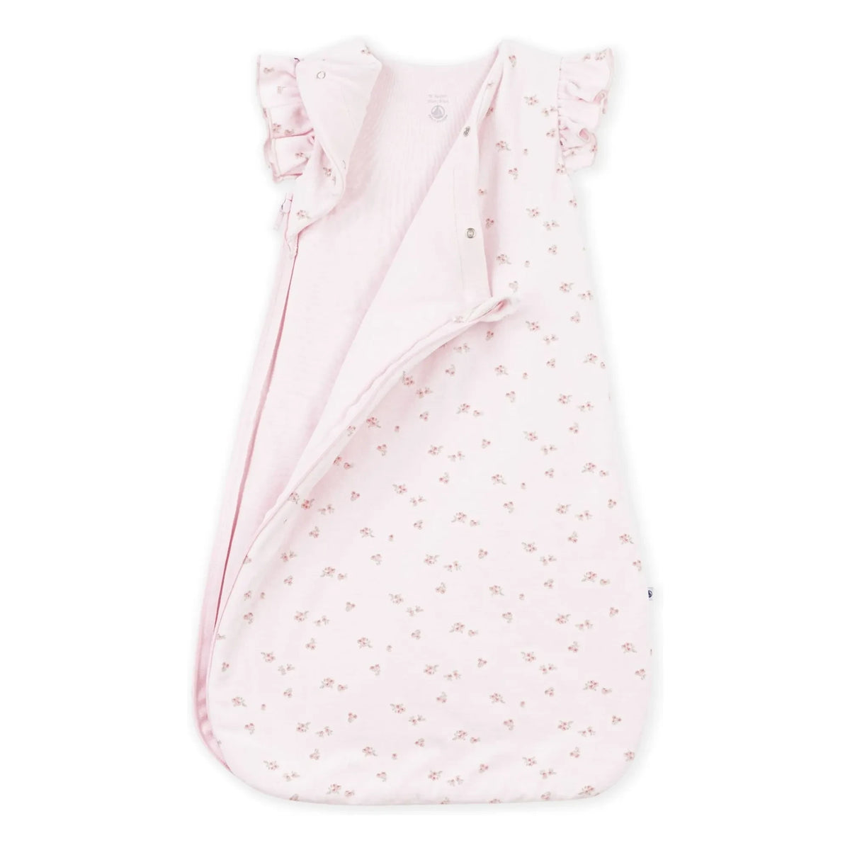 Petit Bateau - Fleurie Velours Organik Pamuk Uyku Tulumu | Pudra Pembe