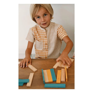 Lilinoa - Alphonse Patchwork Gömlek | Caramel