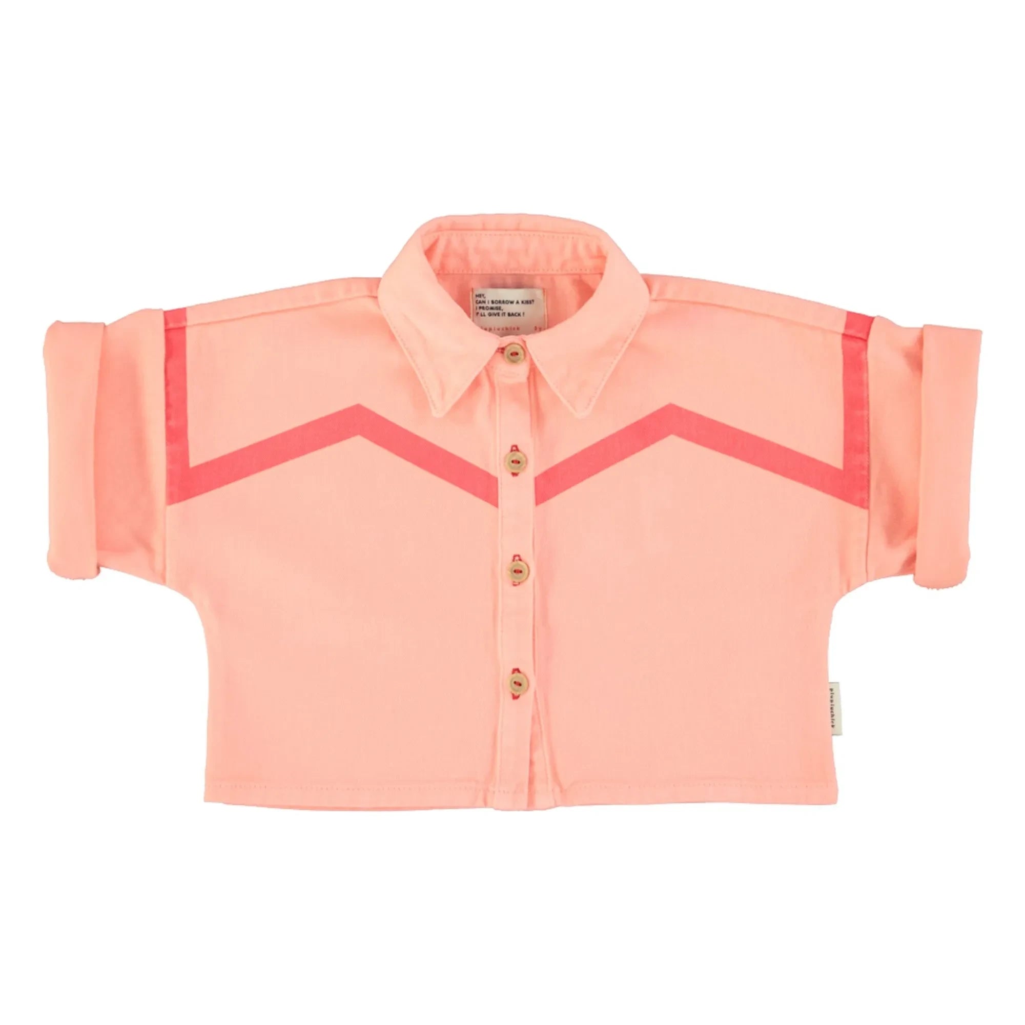 Piupiuchick - Geometrik Twill Kısa Kollu Ceket | Mercan