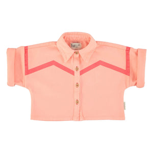 Piupiuchick - Geometrik Twill Kısa Kollu Ceket | Mercan