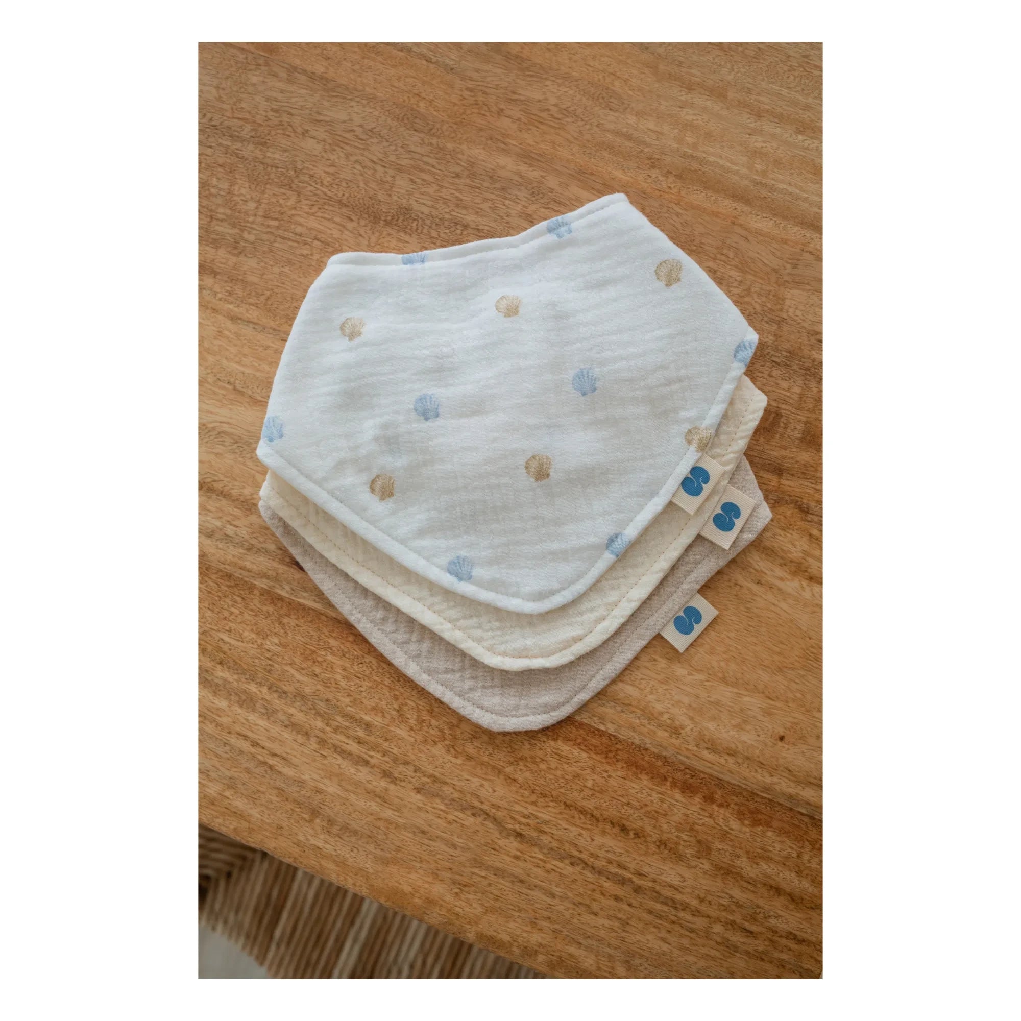 Soft Spot - Lätzchen-Halstücher aus Bio-Baumwolle Seaside - 3er Set | Seaside